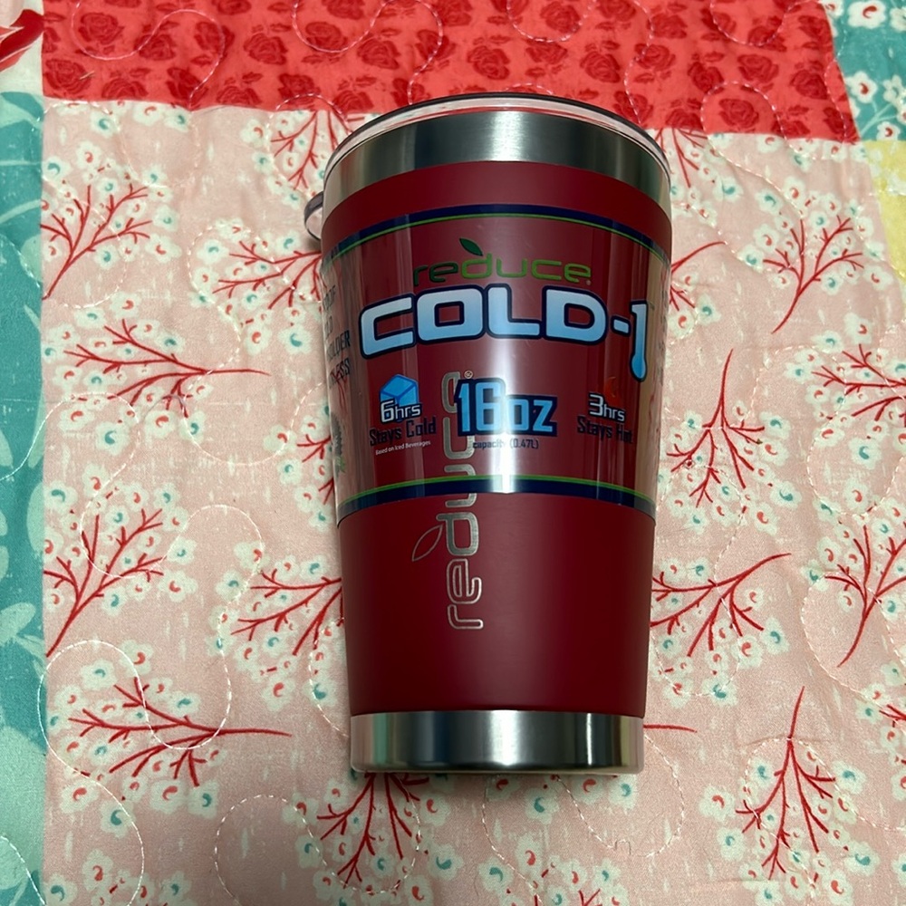 Reduce Hot/Cold Coffee Pint 16 oz. Thermal Cup Mug, Red